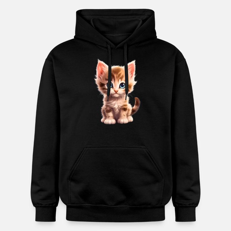 Chaton mignon - Sweat à capuche Softstyle® Gildan Unisexe - noir