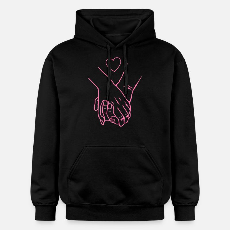 Mains Coeurs - Sweat à capuche Softstyle® Gildan Unisexe - noir