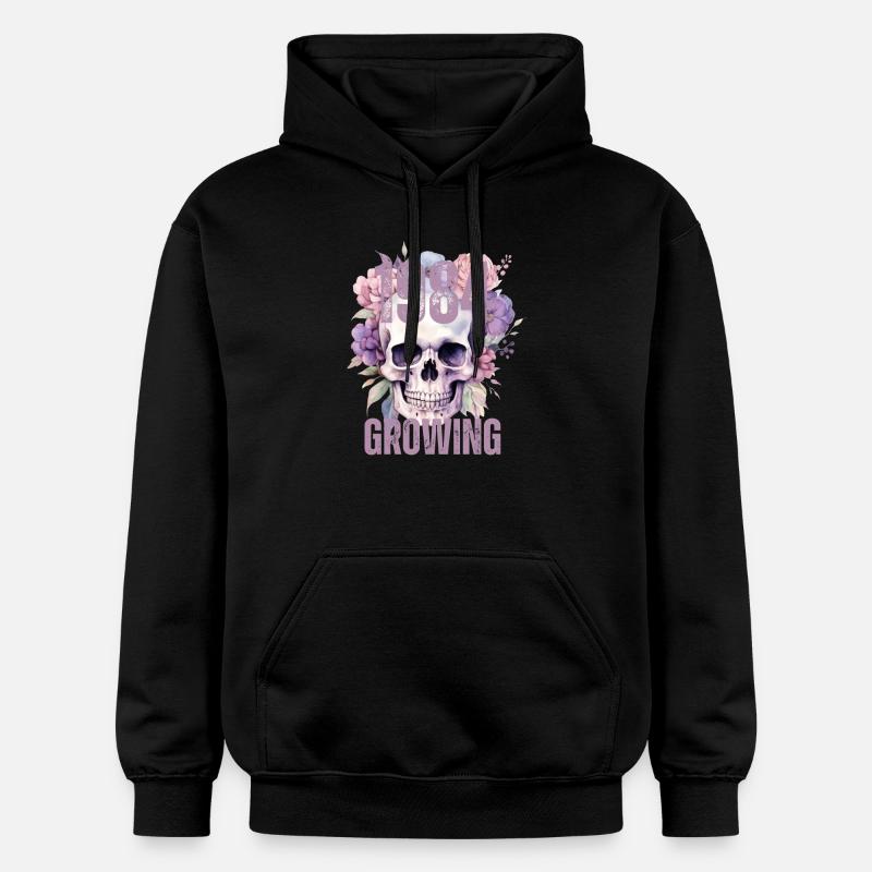 Crâne de fleur 1984 - Sweat à capuche Softstyle® Gildan Unisexe - noir