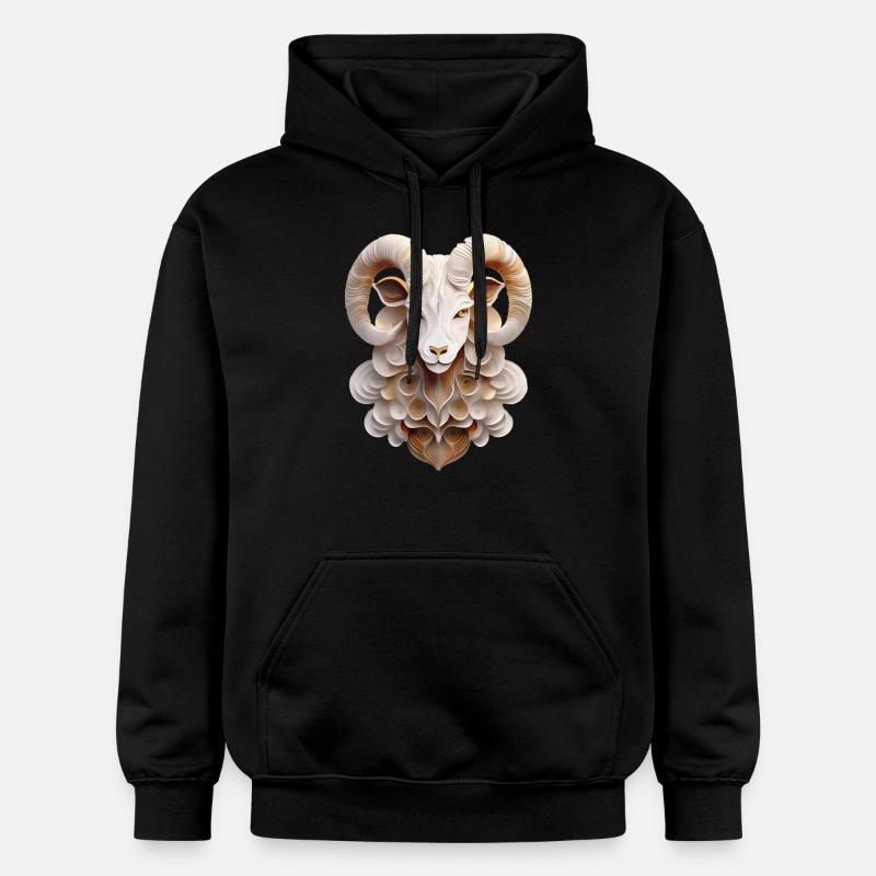 Sternzeichen Widder - Gildan Unisex Softstyle® Midweight Hoodie - Schwarz