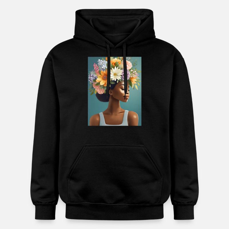 Couronne de fleurs 3 - Sweat à capuche Softstyle® Gildan Unisexe - noir