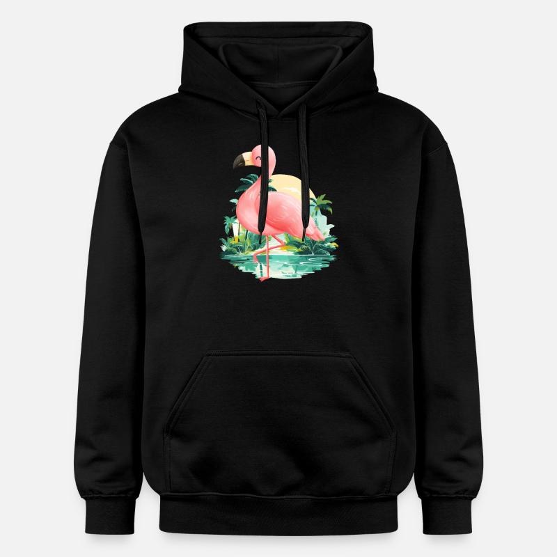 Flamant - Sweat à capuche Softstyle® Gildan Unisexe - noir