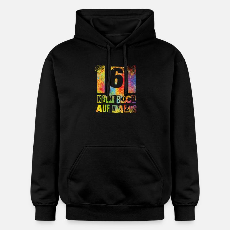 161 AUCUN DÉSIR DE NAZ - Sweat à capuche Softstyle® Gildan Unisexe - noir