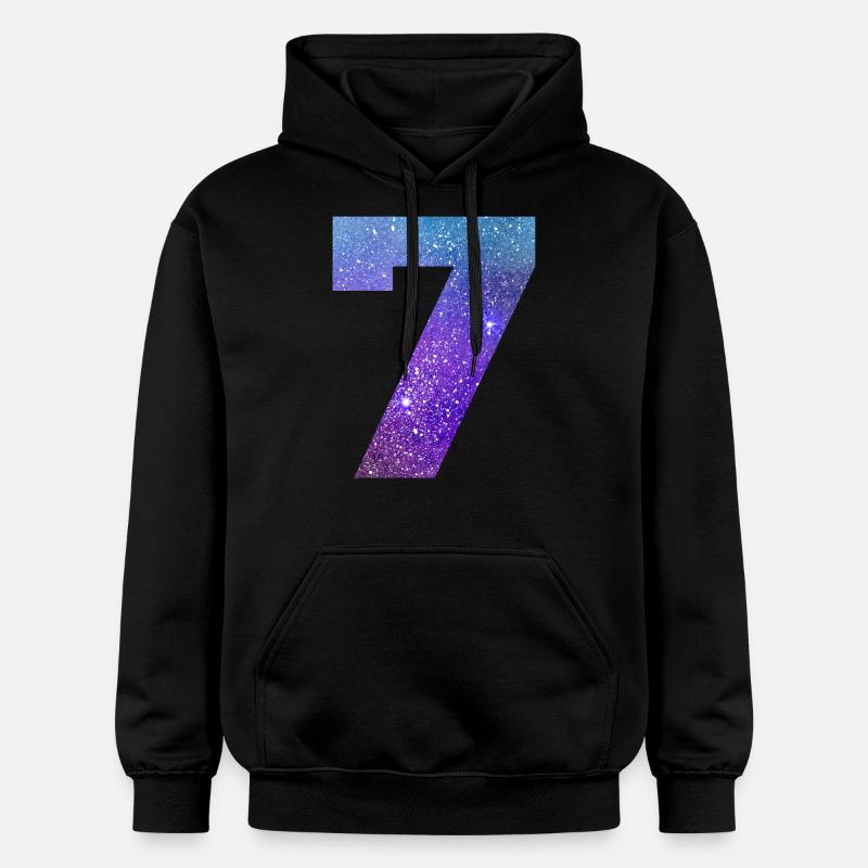 Numéro 7 galaxie - Sweat à capuche Softstyle® Gildan Unisexe - noir