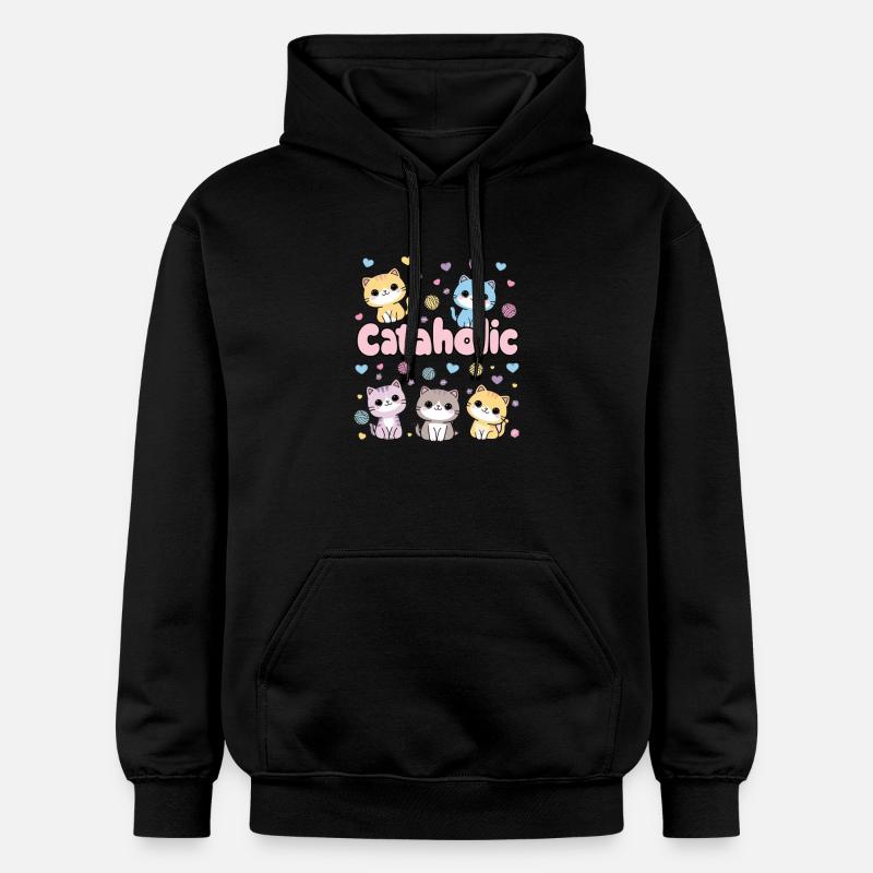 Chaton Chaton Mignon Cadeau - Sweat à capuche Softstyle® Gildan Unisexe - noir