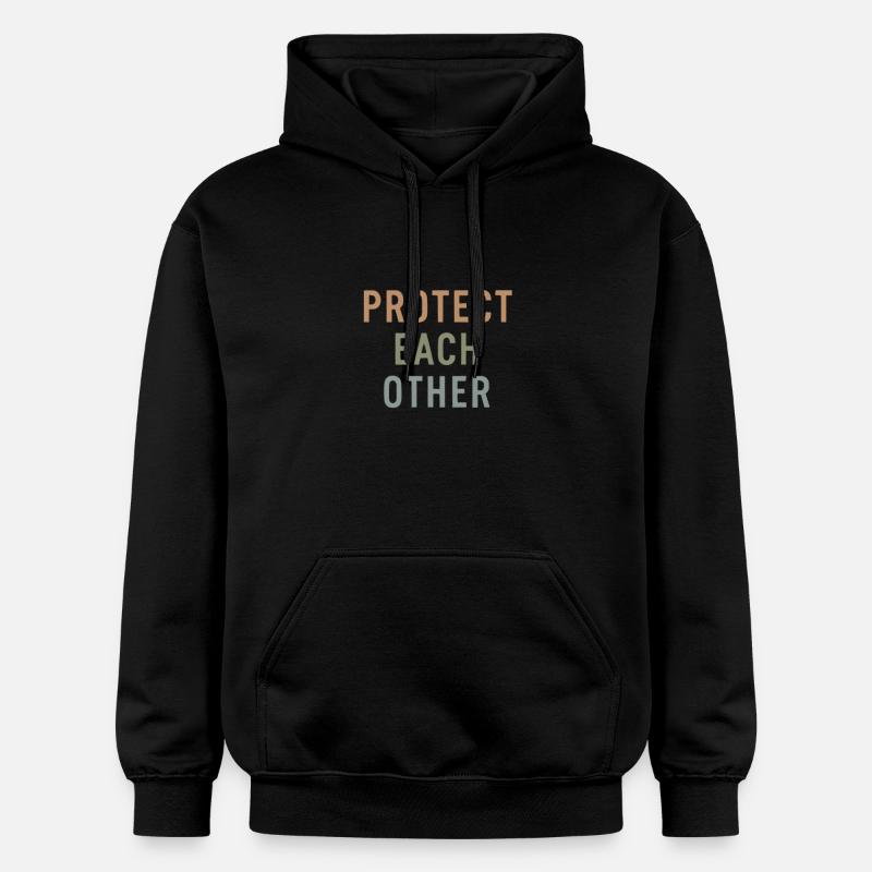 protect each other Gift - Gildan Unisex Softstyle® Midweight Hoodie - black