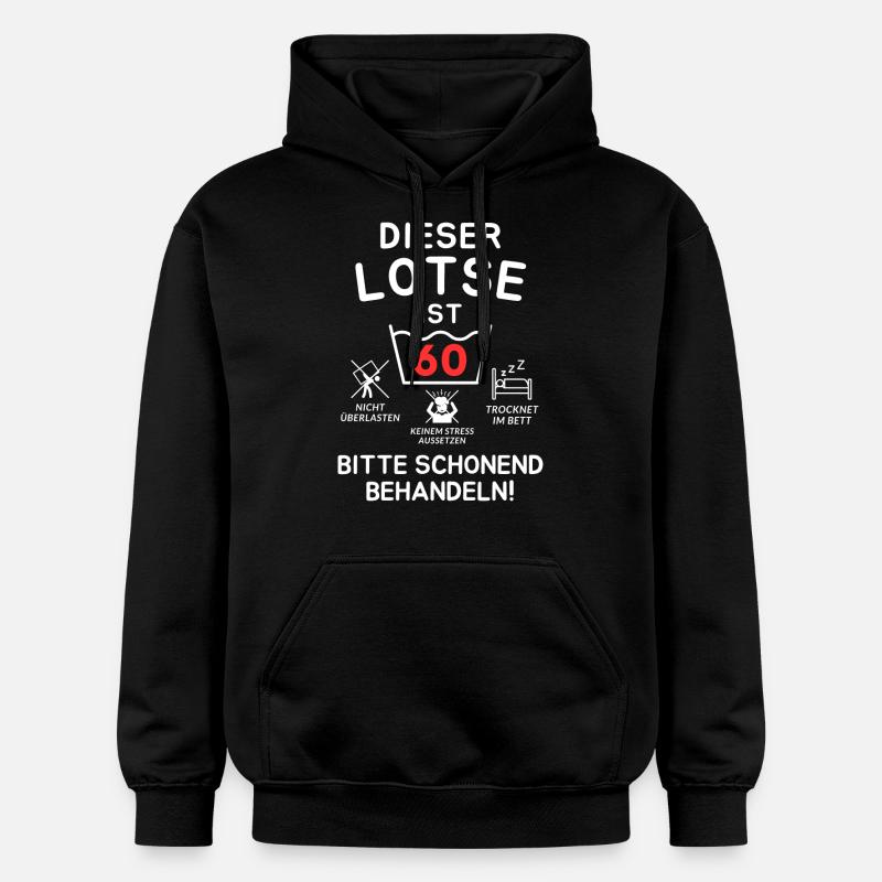 This pilot is 60. - Gildan Unisex Softstyle® Midweight Hoodie - black