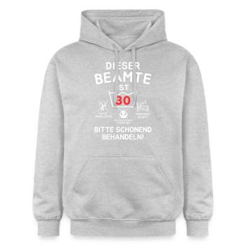 Ce fonctionnaire a 30 ans. - Sweat à capuche Softstyle® Gildan Unisexe - gris clair chiné - Devant - Liana (172cm) & Jaron (178cm)