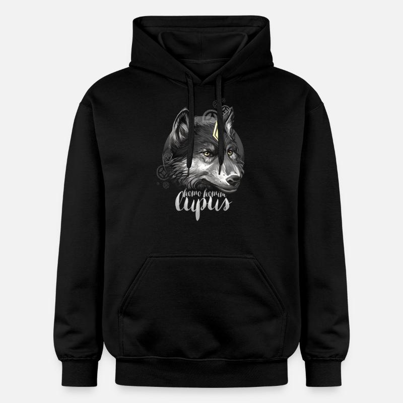 wolf1 - Sweat à capuche Softstyle® Gildan Unisexe - noir