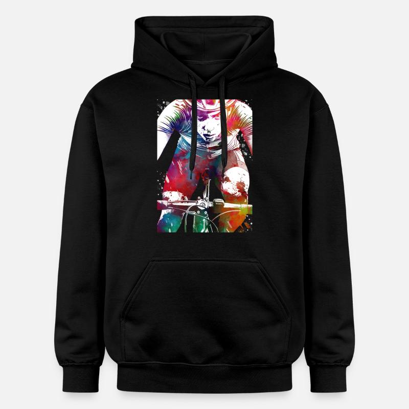 Sport : cyclisme, art - Sweat à capuche Softstyle® Gildan Unisexe - noir