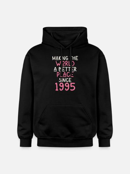 Gør verden til et bedre sted siden 1995 - Gildan Softstyle® Midweight unisex-hoodie - sort