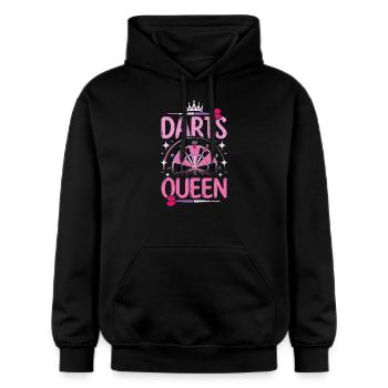 Darts queen - Gildan Unisex Softstyle® Midweight Hoodie - Schwarz - Vorne - Marisol (170cm) & Nik (191cm)