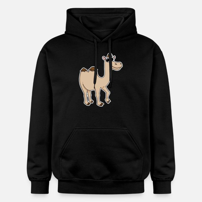 Kamel - Gildan Unisex Softstyle® Midweight Hoodie - Schwarz