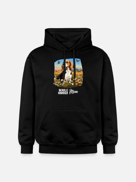 Dog Beagle Harrier - Gildan Unisex Softstyle® Midweight Hoodie - black