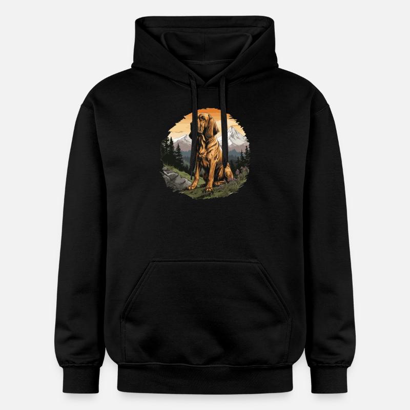 Chien Bloodhound - Sweat à capuche Softstyle® Gildan Unisexe - noir