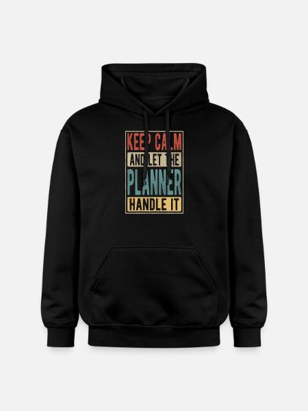 Planner Retro Gift - Gildan Unisex Softstyle® Midweight Hoodie - black