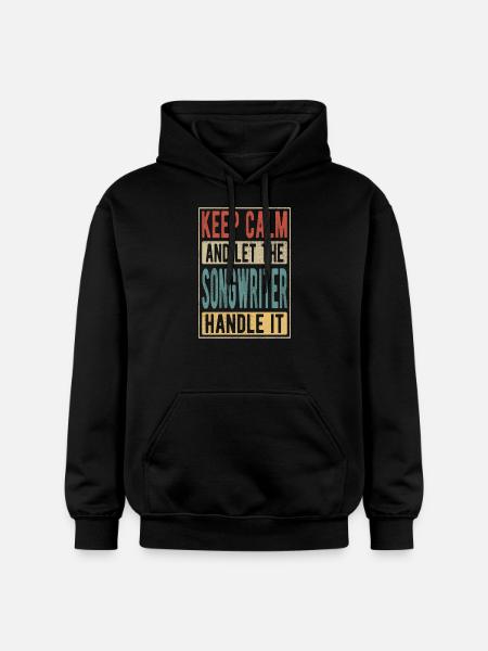 Songwriter Retro Gift - Gildan Unisex Softstyle® Midweight Hoodie - black