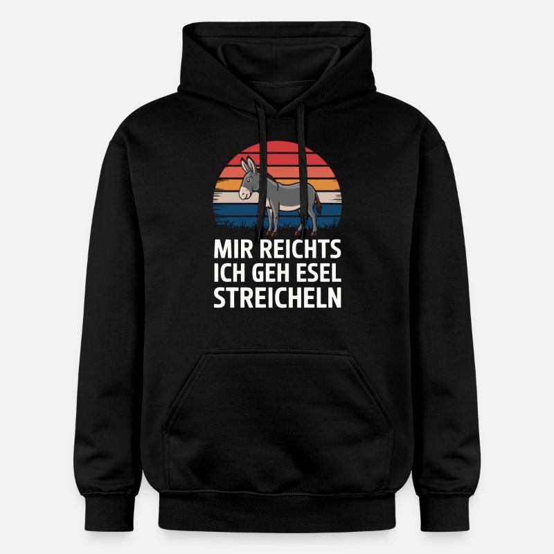 Âne âne mulet Muli - Sweat à capuche Softstyle® Gildan Unisexe - noir