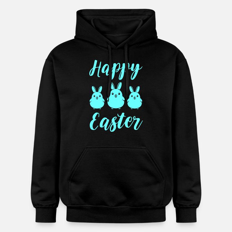 Frohe Ostern Hasen - Gildan Unisex Softstyle® Midweight Hoodie - Schwarz