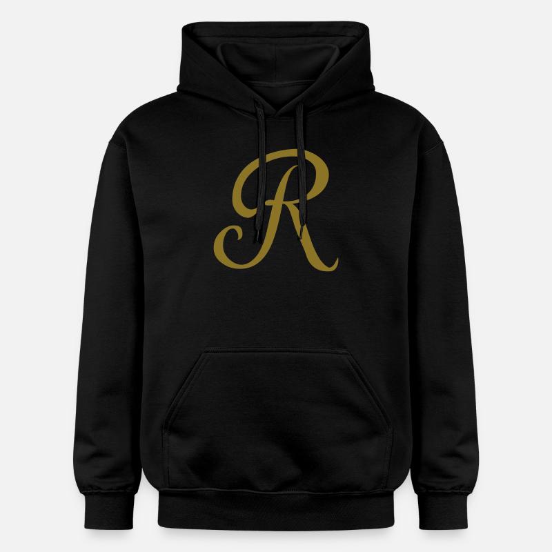 R - Lettre - Sweat à capuche Softstyle® Gildan Unisexe - noir