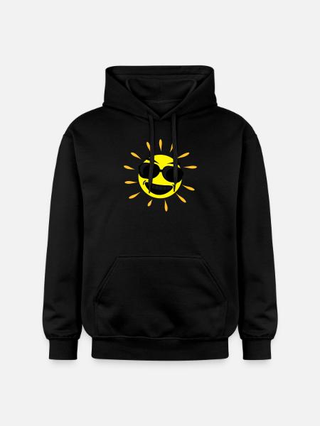 sun_shine_cool_f3 - Gildan Unisex Softstyle® Midweight Hoodie - black
