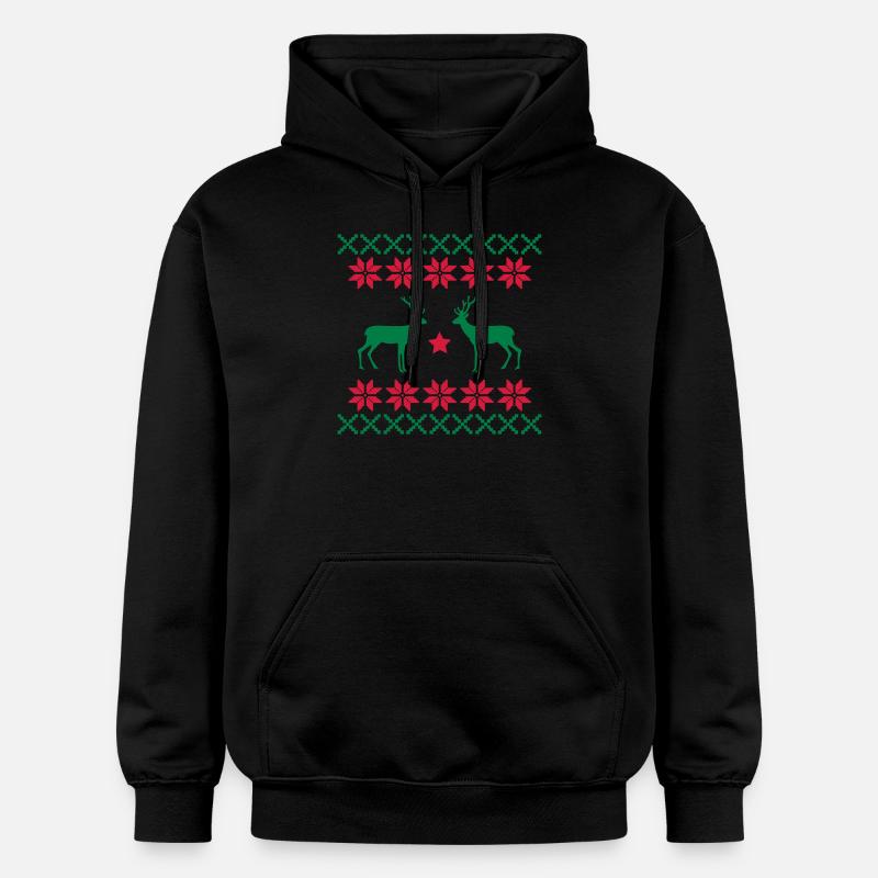 reh_norwegen_muster2 - Sweat à capuche Softstyle® Gildan Unisexe - noir