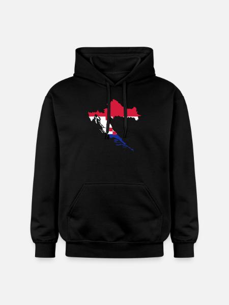 Croatia - Gildan Unisex Softstyle® Midweight Hoodie - black