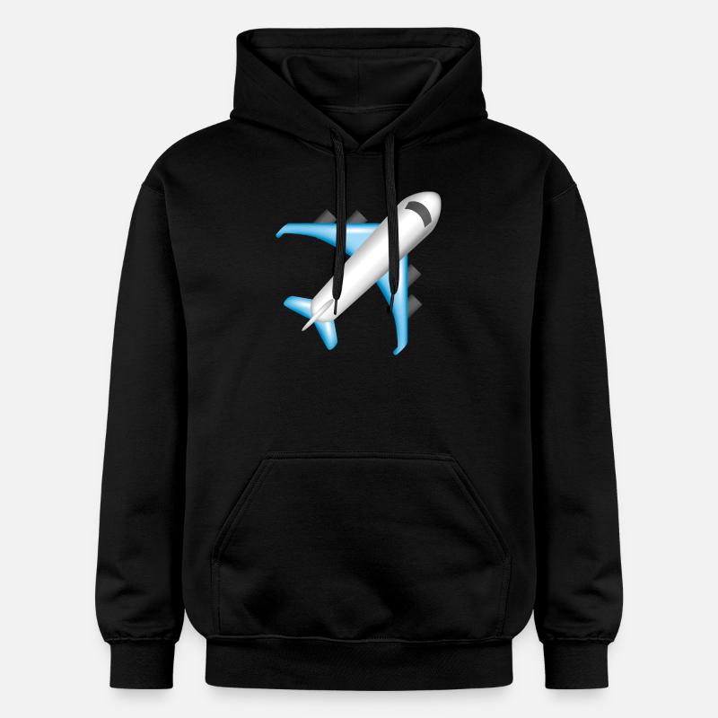 Smiley Plane - Sweat à capuche Softstyle® Gildan Unisexe - noir