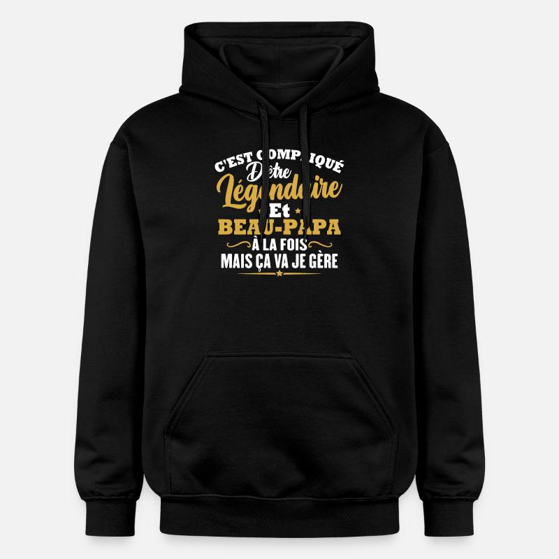 Légendaire et beau papa - Sweat à capuche Softstyle® Gildan Unisexe - noir
