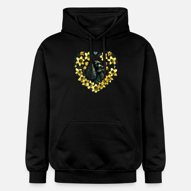 Schwarzer Cocker Spaniel - Gildan Unisex Softstyle® Midweight Hoodie - Schwarz