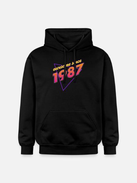 Rétro - Awesome since 1987 - Sweat à capuche Softstyle® Gildan Unisexe - noir