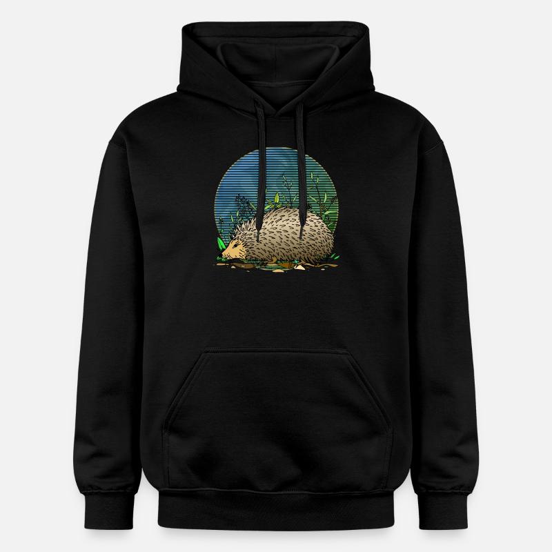 Hérisson - Sweat à capuche Softstyle® Gildan Unisexe - noir