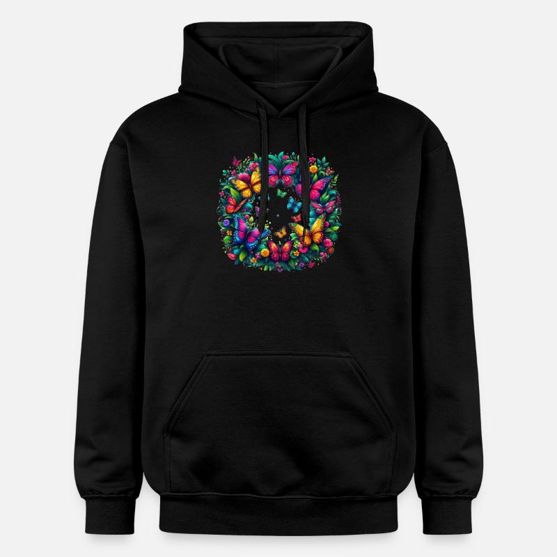 Papillons 3 - Sweat à capuche Softstyle® Gildan Unisexe - noir