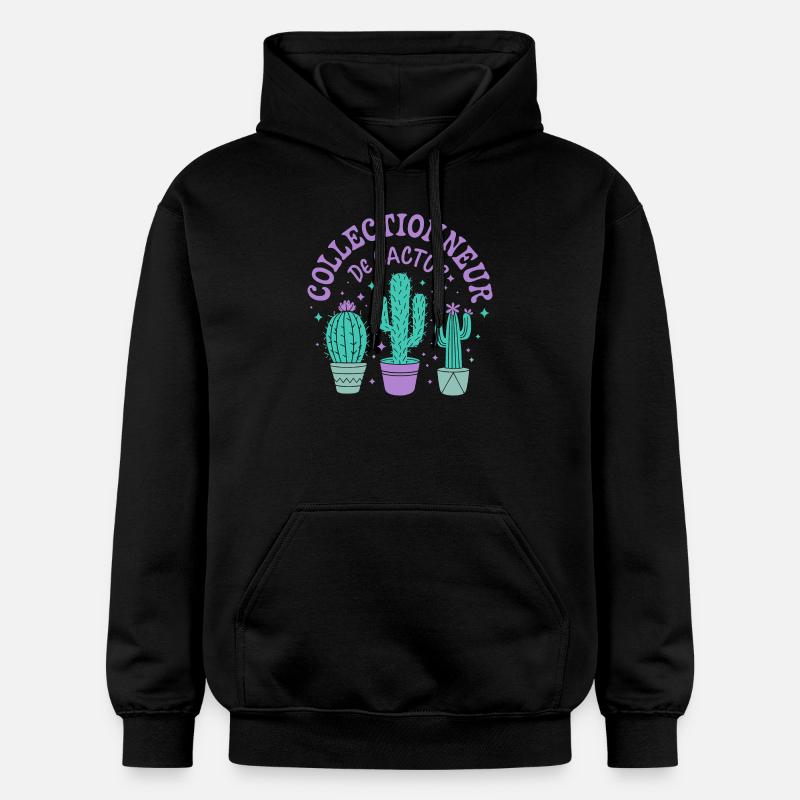 Collectionneur de Cactus - Sweat à capuche Softstyle® Gildan Unisexe - noir
