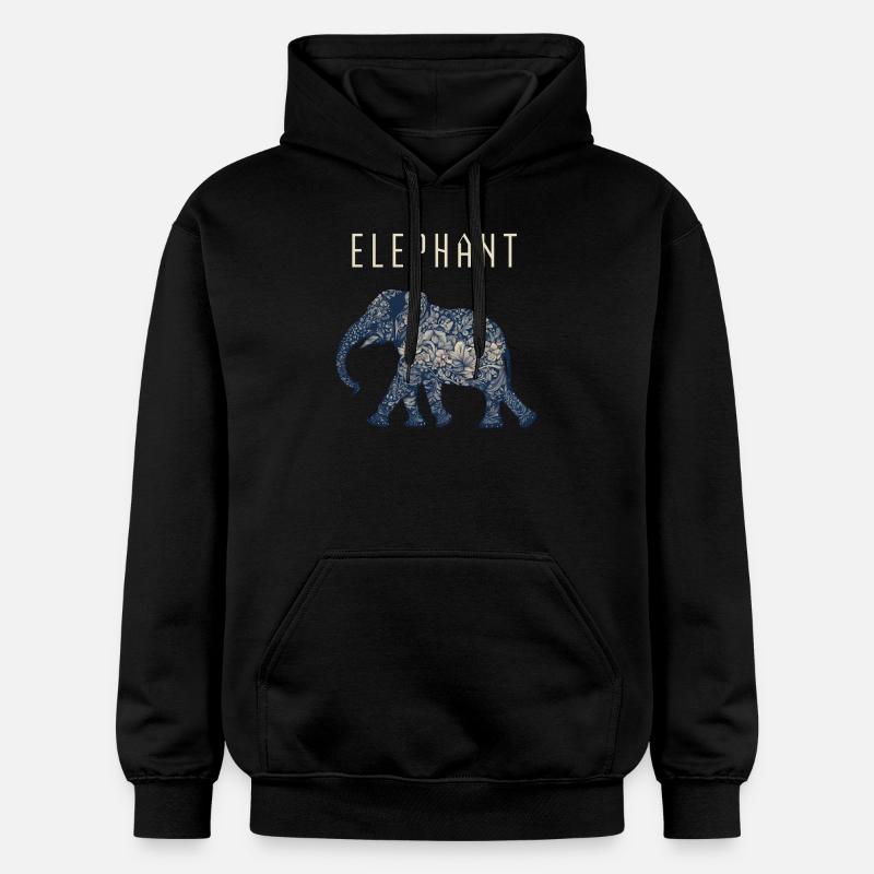 Éléphant - Sweat à capuche Softstyle® Gildan Unisexe - noir