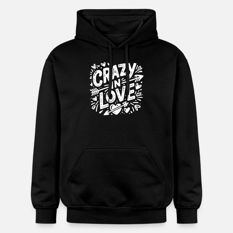 Fou amoureux - Sweat à capuche Softstyle® Gildan Unisexe - noir
