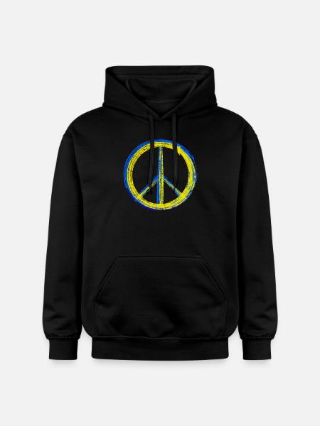 Peace for Ukraine - Gildan Unisex Softstyle® Midweight Hoodie - black