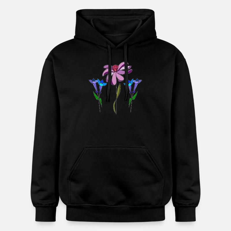 Fleur - Sweat à capuche Softstyle® Gildan Unisexe - noir