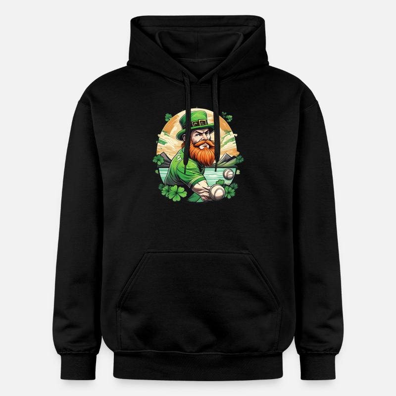 St. Patrick’s Day Shamrock Baseball - Sweat à capuche Softstyle® Gildan Unisexe - noir