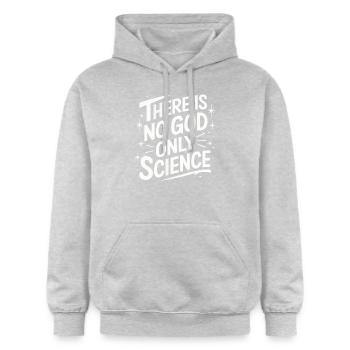 Atheismus Atheist Anti-Religion Agnostiker - Gildan Unisex Softstyle® Midweight Hoodie - Hellgrau meliert - Vorne - Liana (172cm) & Jaron (178cm)