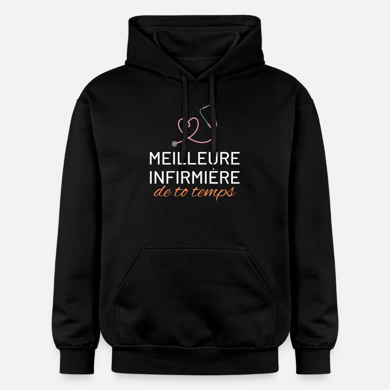 Meilleure infirmière : cadeau infirmière - Sweat à capuche Softstyle® Gildan Unisexe - noir