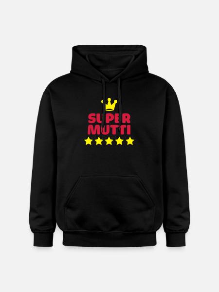 Super Mom Super mom äidin äiti - Gildan Unisex Softstyle® Midweight huppari - musta