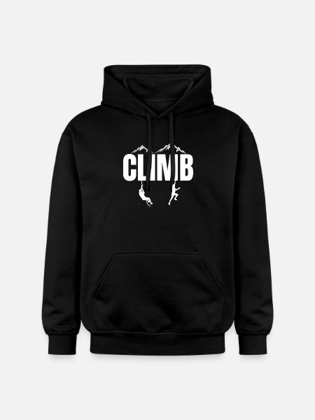 climbing, mountain, climb, climber - Gildan Unisex Softstyle® Midweight Hoodie - black