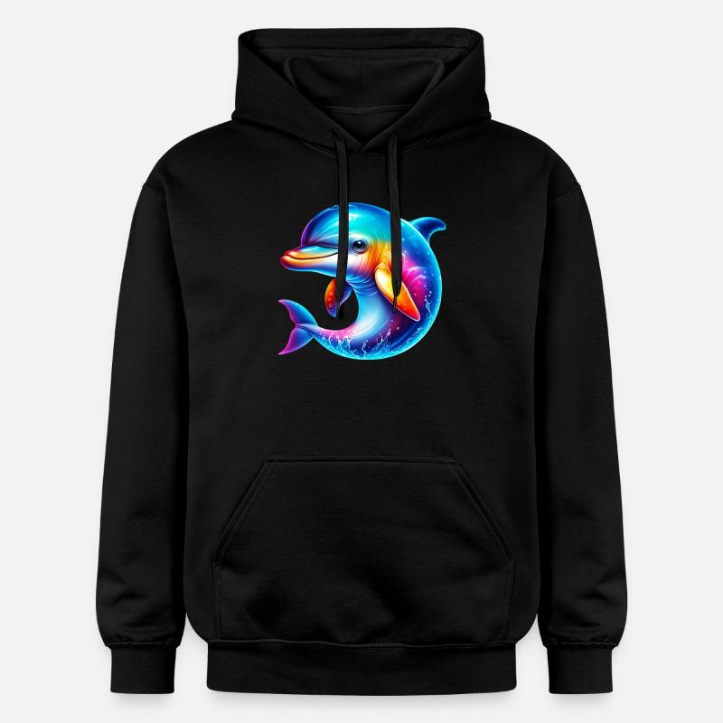 Dauphin - Sweat à capuche Softstyle® Gildan Unisexe - noir