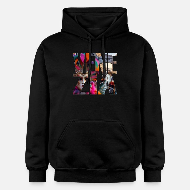 VENISE - Sweat à capuche Softstyle® Gildan Unisexe - noir