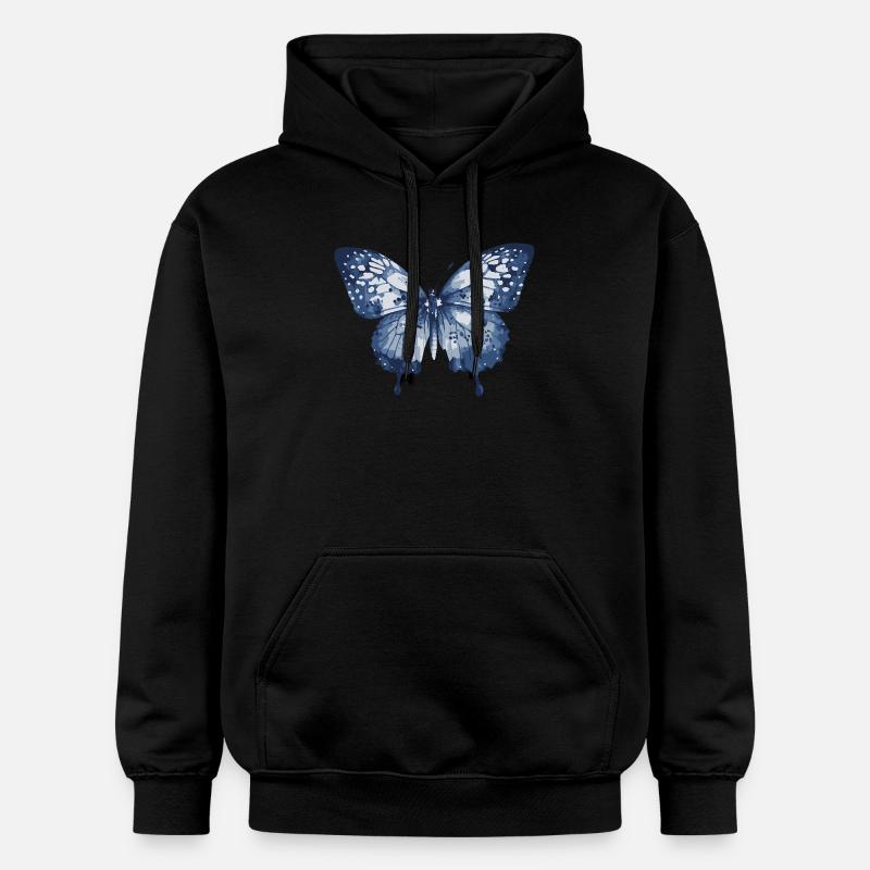 Papillon Élégant Nature Motif - Sweat à capuche Softstyle® Gildan Unisexe - noir