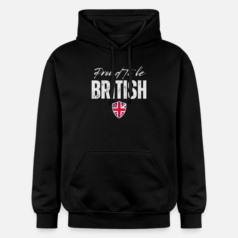 Proud British, Made in the UK - Sweat à capuche Softstyle® Gildan Unisexe - noir