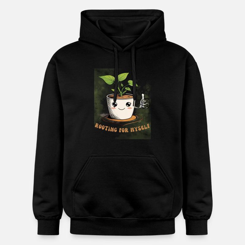 Mignon pot de fleurs avec breloque - Sweat à capuche Softstyle® Gildan Unisexe - noir