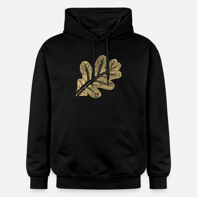 Blatt Eiche / Eichenblatt - Natur Design - Gildan Unisex Softstyle® Midweight Hoodie - Schwarz