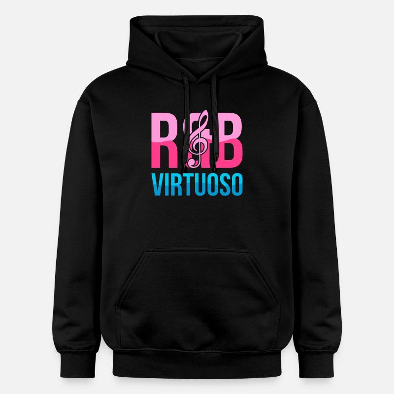 RnB Musikvirtuose E2 Pink Candy - Gildan Unisex Softstyle® Midweight Hoodie - Schwarz